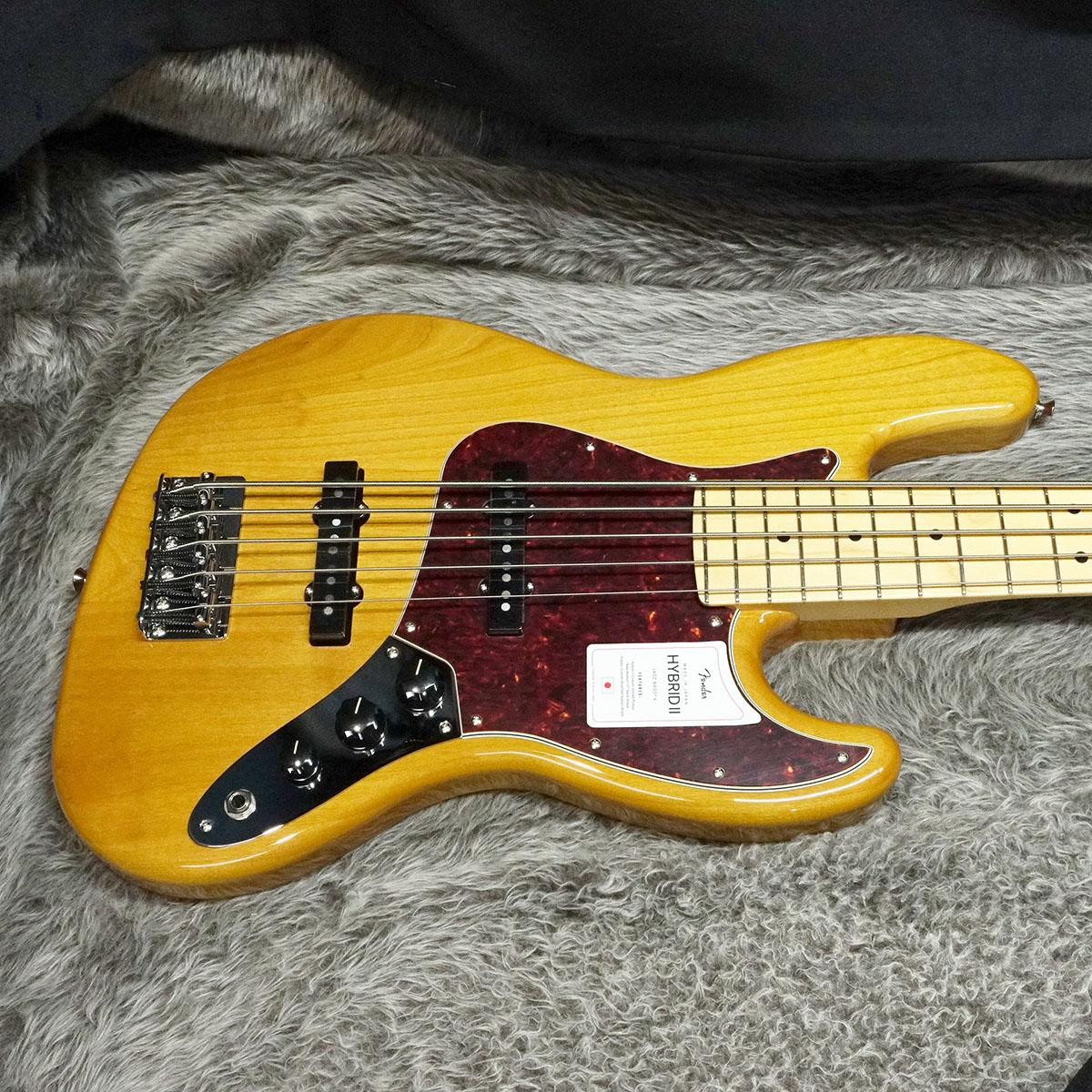 Made in Japan Hybrid II Jazz Bass V MN Vintage Natural Fender
