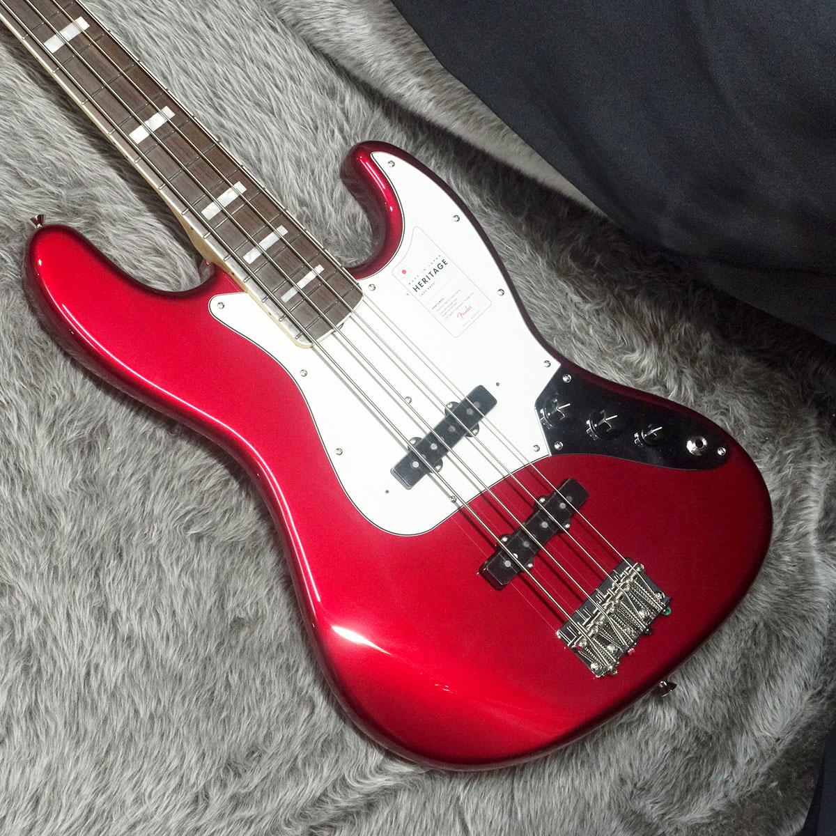 2023 Collection Heritage Late 60s Jazz Bass Candy Apple Red Fender