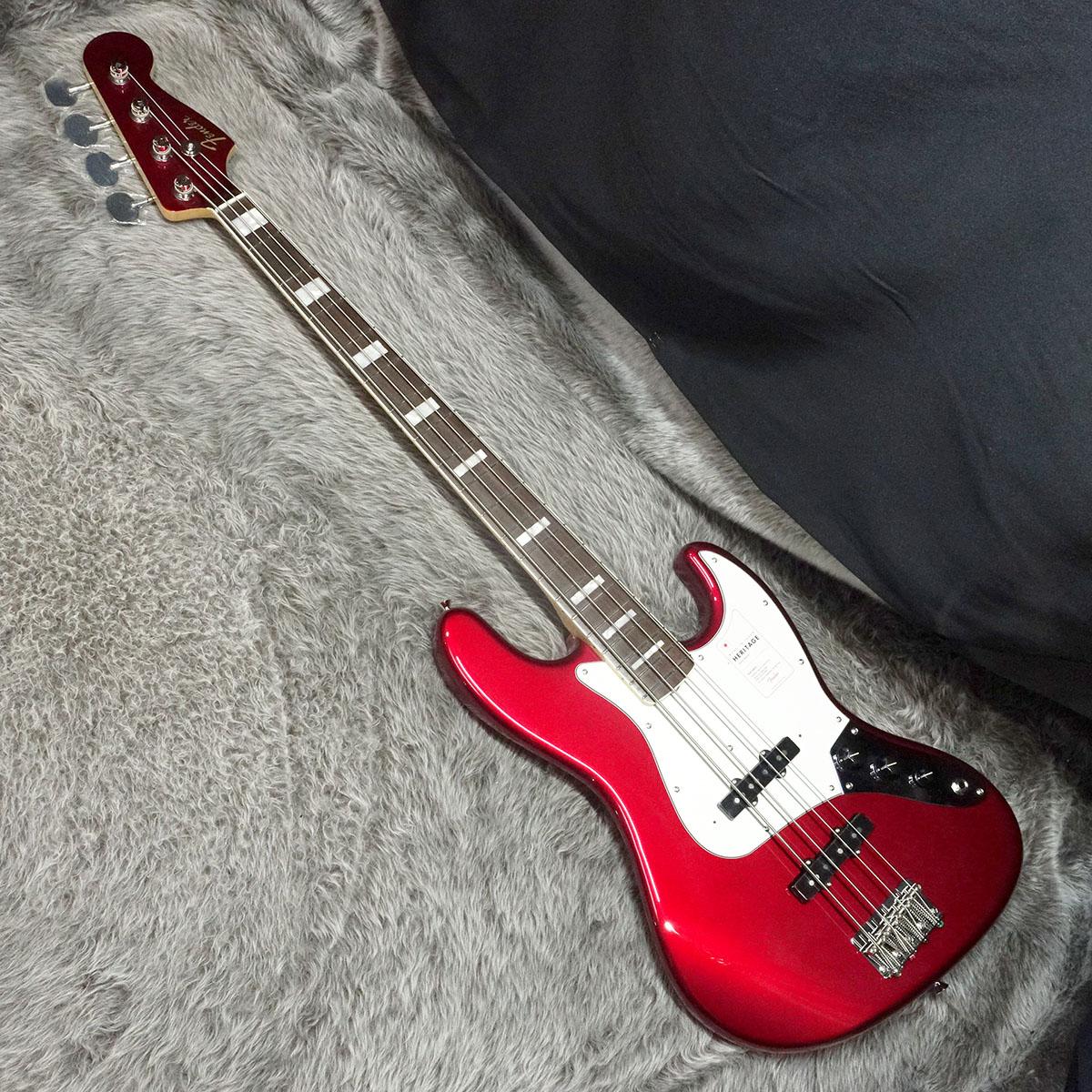 2023 Collection Heritage Late 60s Jazz Bass Candy Apple Red Fender