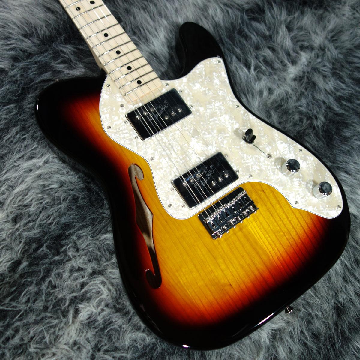 FSR Made In Japan Traditional II 70s Telecaster Thinline 3-Color Sunburst