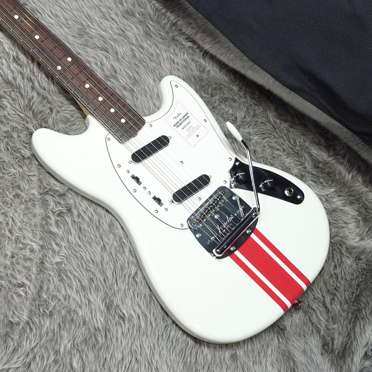 2023 Collection Made in Japan Traditional 60s Mustang RW Olympic White with  Red Competition Stripe