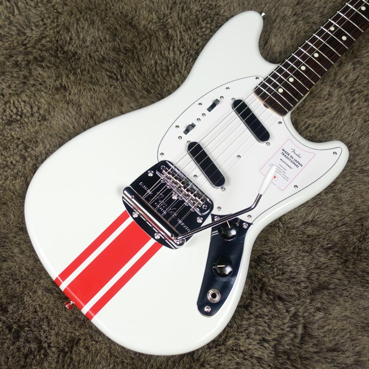 2023 Collection Made in Japan Traditional 60s Mustang Olympic White with  Red Competition Stripe