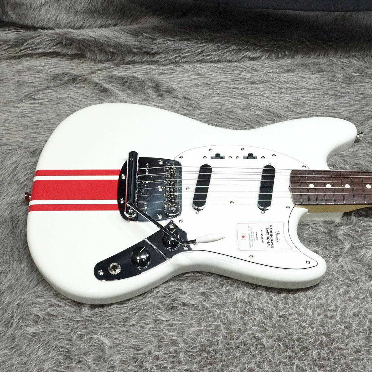 2023 Collection Made in Japan Traditional 60s Mustang RW Olympic White with  Red Competition Stripe