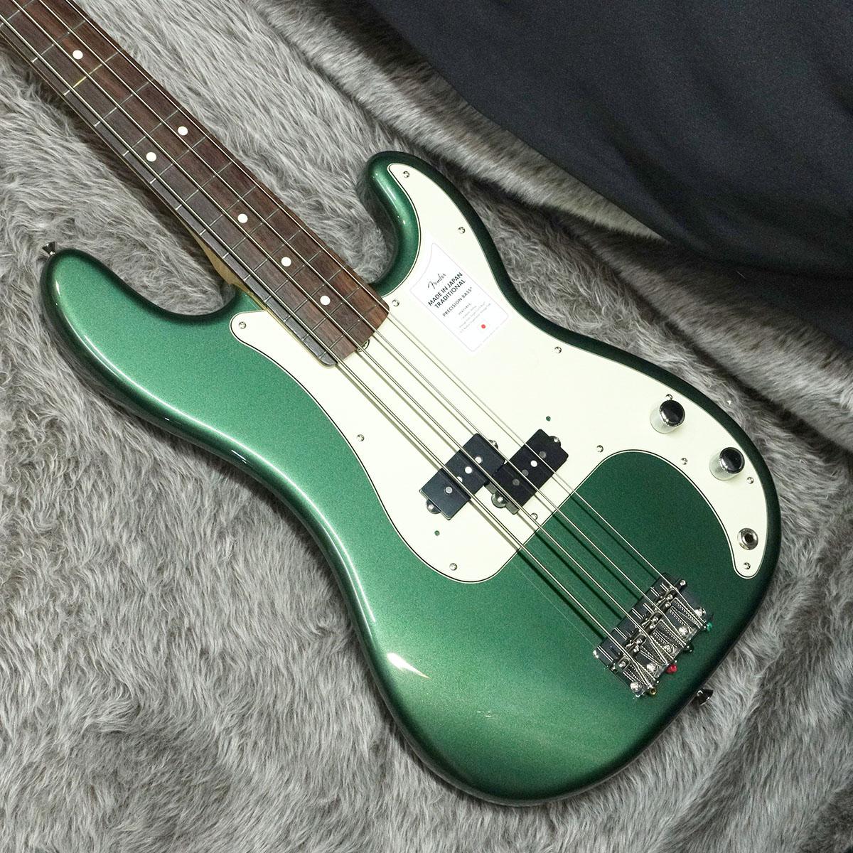 2023 Collection Made in Japan Traditional 60s Precision Bass RW Aged  Sherwood Green Metallic