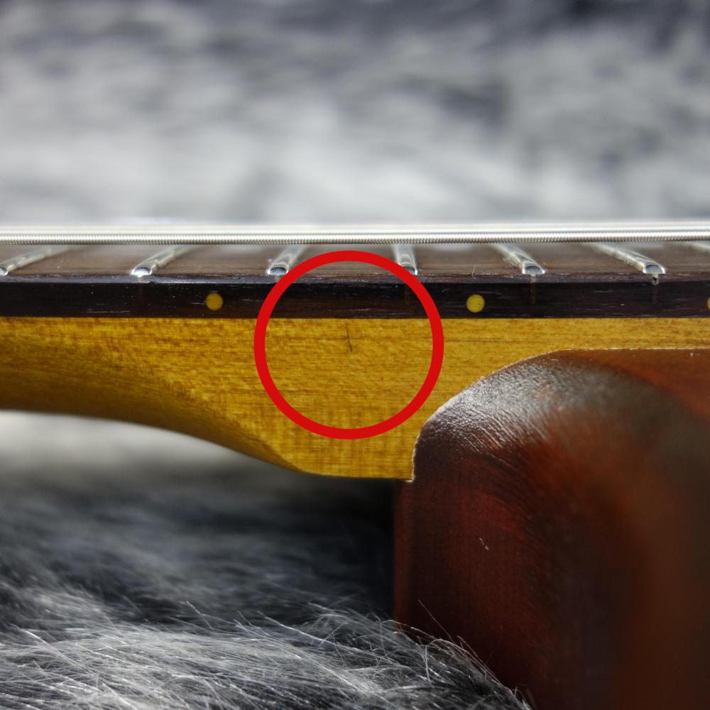 AXL guitars AZ820 6弦周りヘッド割れ修理　アルニコP90 AXL guitars AZ820 6弦周りヘッド割れ修理 アルニコP90
