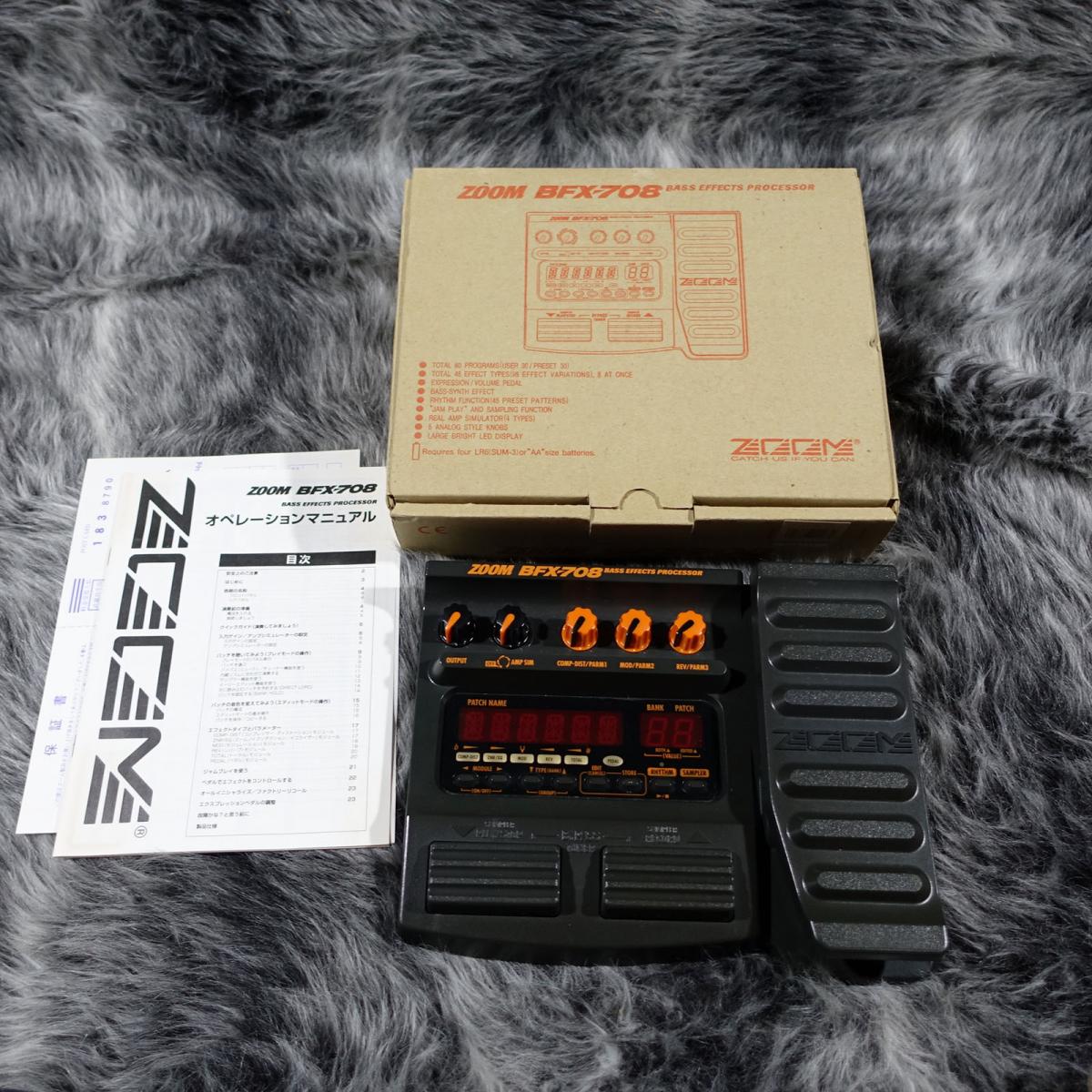 【簡易動作確認⭕️】ZOOM ベース用マルチエフェクター BFX-708 Zoom BFX-708 | Zoom