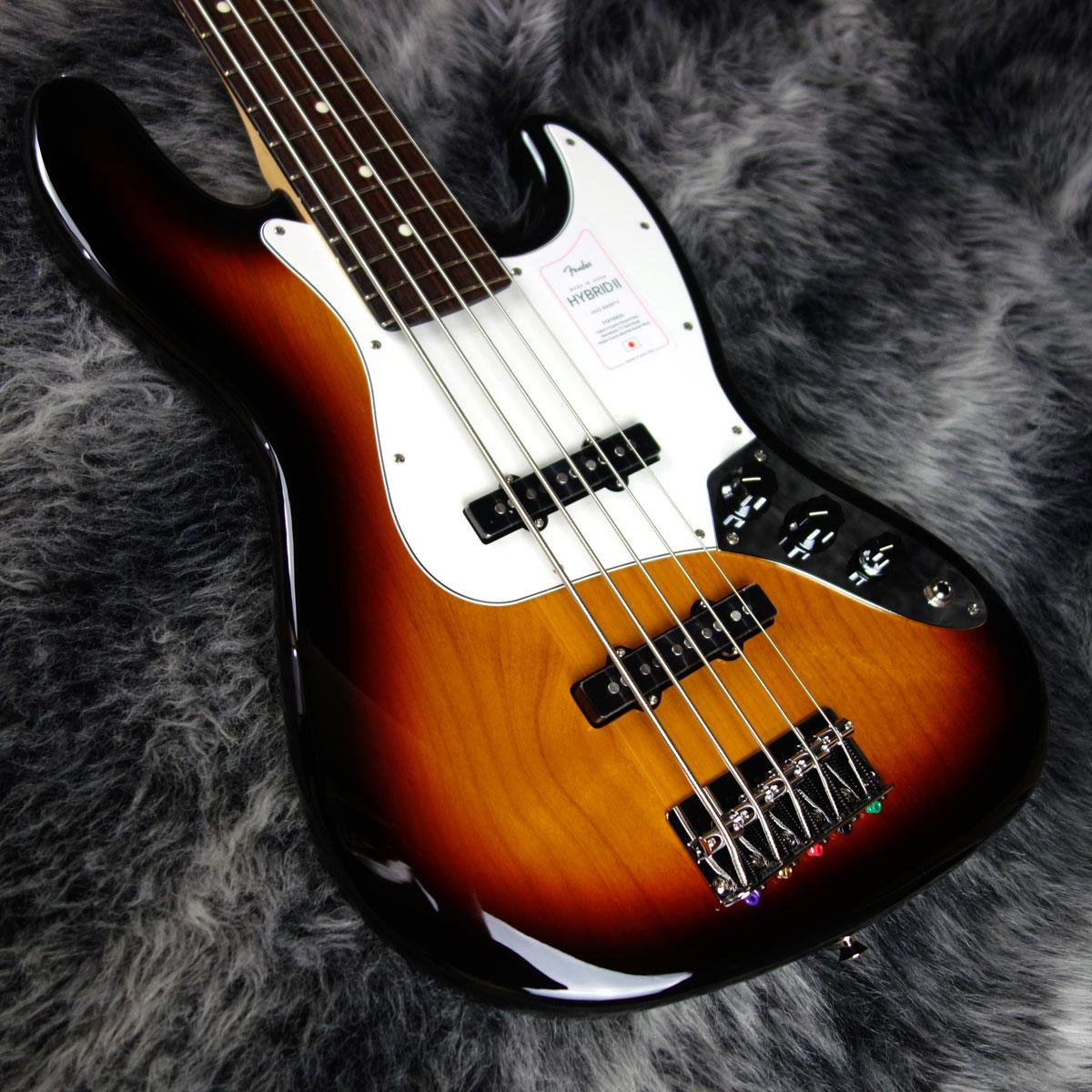Fender Japan Made in Japan Hybrid II Jazz Bass V 3-Color Sunburst