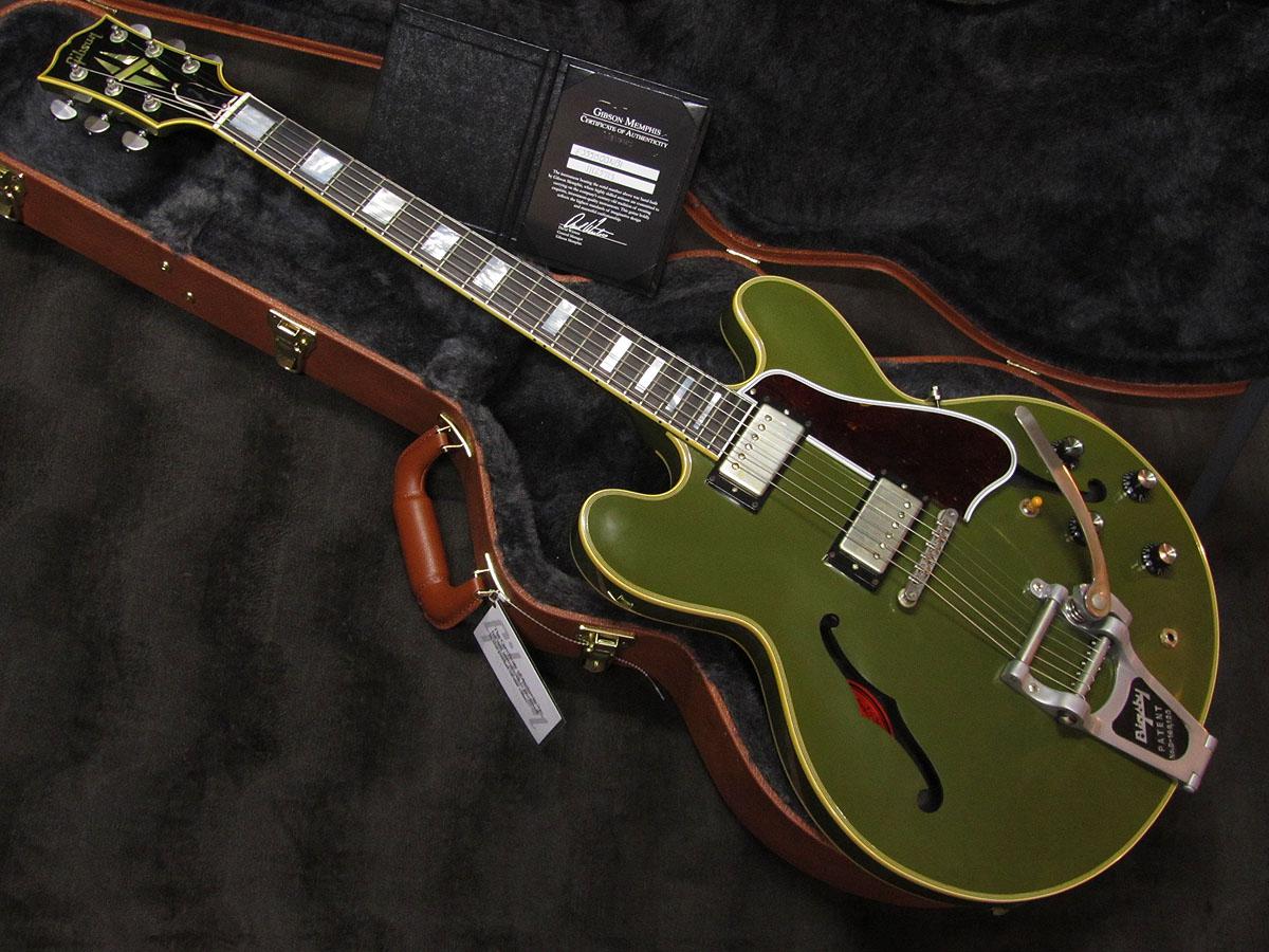 Gibson Memphis ES-355 w/Bigsby VOS 2015 Limited Run Olive Drab Green u003cギブソン  メンフィスu003e｜平野楽器 ロッキン オンラインストア
